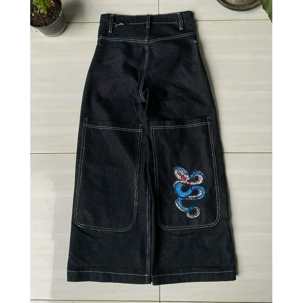 JNCO high quality Embroidered Hip Hop Y2K baggy jeans Tribal Jeans