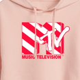 thumbnail image 3 of MTV - Candy Cane  - Juniors Cropped Pullover Hoodie, 3 of 5