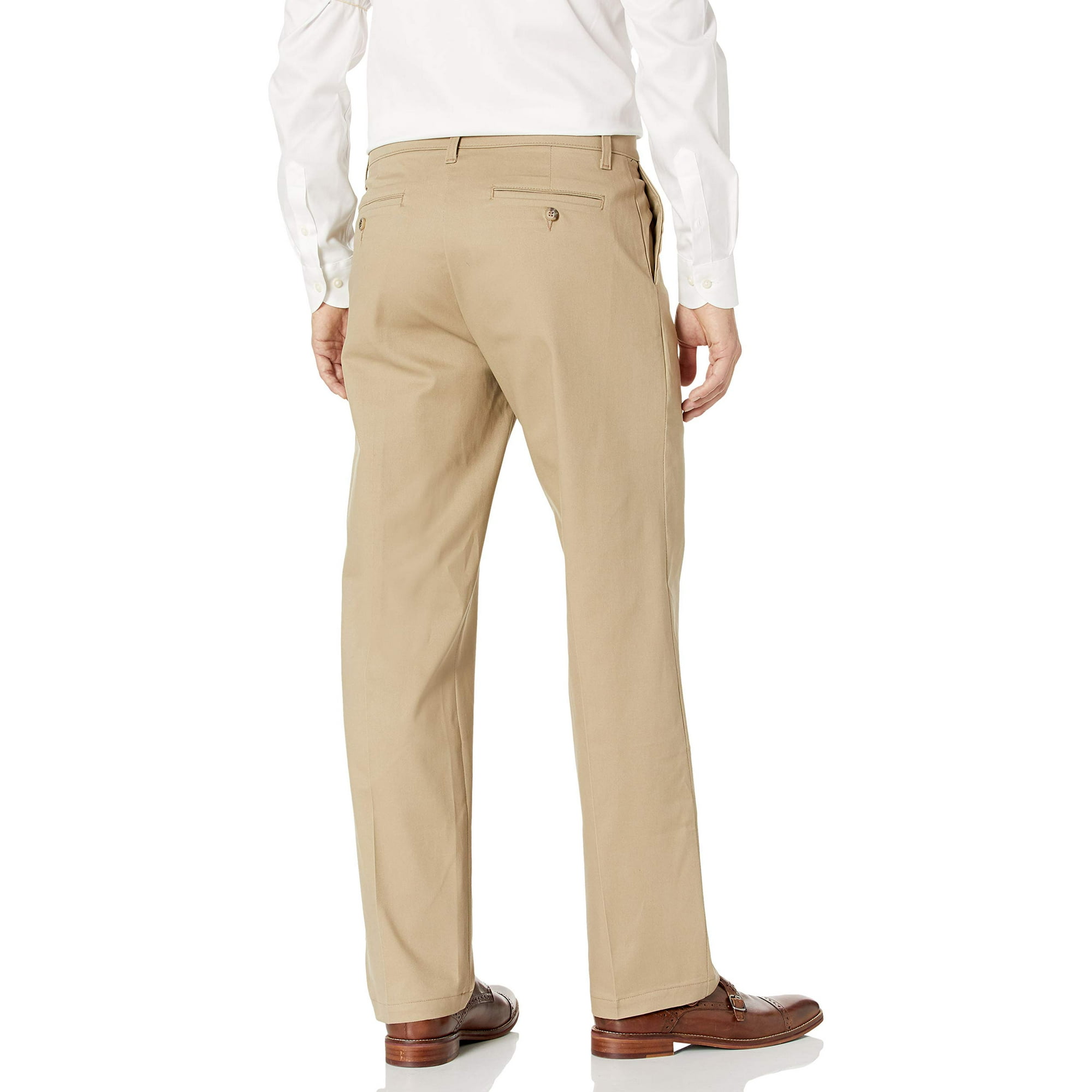 LEE Men s Total Freedom Stretch Relaxed Fit Flat Front Pant Khaki 40W x 30L Walmart