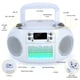 thumbnail image 5 of Reproductor de CD Boombox HPlay GC09 para niños con carga superior Bluetooth, color blanco, 5 of 6