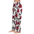 thumbnail image 2 of Ladies Sleeping Pajama Pants - Rockin Rose - Women's Pajamas - M, 2 of 5