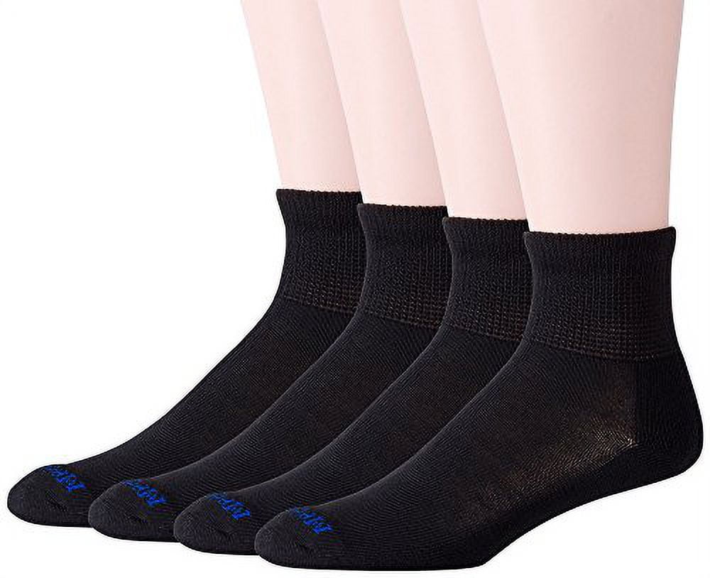 MediPeds mens 8 Pack Diabetic Quarter With Non-binding Top casual socks ...