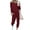 Red, variant on Shine Up Sweatsuit Sets for Women 2 Piece Lounge Set Loose Jogger Sets Fall Outfits Sets Solid Tracksuits with Pockets