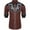 ZC Brown, variant on Button Up Shirt Men Vintage Pearl Snap Shirt Rhinestone Cowboy Cut Western Embroidered Turndown Collar Long Sleeve Tops Regular Fit Shirt For Men Casual