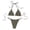 EQ43_Gray, variant on IYYVV Women's Bikini Set Solid Color Two Piece Swimsuit Halter Top Side Tie Bottom Bathing Suit Gray M