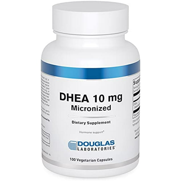 Douglas Laboratories DHEA 10 mg Cápsulas - Micronizadas - Apoya el equilibrio hormonal, la inmunidad, el cerebro, la salud ósea y el metabolismo* - Sin OGM - 100 cápsulas vegetarianas