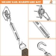 thumbnail image 2 of Sun Shade Sail Hardware Kit with 6" Turnbuckles for Rectangle Sun Shade Sail Canopy Installation B, 2 of 5
