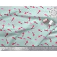thumbnail image 3 of Soimoi Green Moss Georgette Fabric Lips & Lipstick Fashion Print Sewing Fabric Yard 42 Inch Wide, 3 of 3