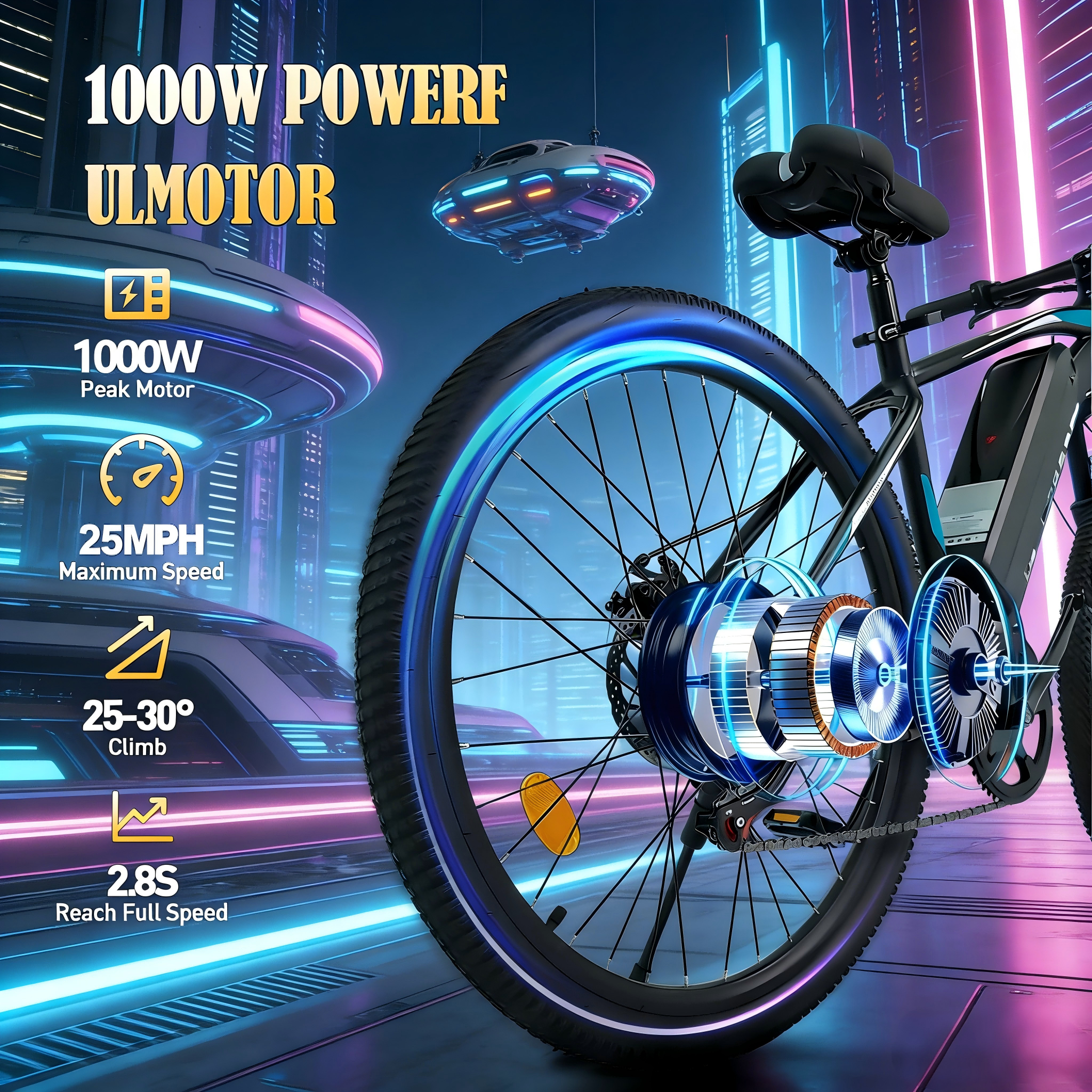 SHCNTEKU 26Inch 45Miles 25MPH 7 Speed Commuting Ebike 750W Motor E Mountain Bike with 36V 432Wh Removable battery Electric bicycles for Adults Teens, UL 2849