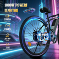 thumbnail image 3 of SHCNTEKU 26in 45Miles 25MPH 7 Speed Commuting ebike 750W W Motor E Mountain Bike with 36V 432Wh Electric bicycles for Adults Teens,, UL 2849, 3 of 7