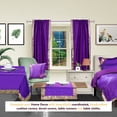 thumbnail image 3 of Purple Rod Pocket  Sheer Sari Curtain / Drape / Panel   - 60W x 120L - Piece, 3 of 4