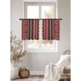 thumbnail image 3 of Red Boho Sheer Curtains 45 Inch Length 2 Panels for Living Room, Vintage Ethnic Tribe Voile Kitchen Curtain Set, Luxury Privacy Drapes Window Treatment for Bedroom, 3 of 7