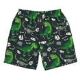 thumbnail image 5 of Goofa Dinosaur and Bone Printed Mens Swim Trunks Summer Quick Dry Short Beach Swimwear Bathing Suits-Small, 5 of 9