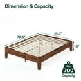 thumbnail image 6 of Zinus Marissa 12" Deluxe Wood Platform Bed Frame, Antique Espresso Finish, Queen, 6 of 9