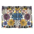 thumbnail image 7 of Yayeee Kitchen Curtains Tier Pair Light Filtering 27"x36" Rod Pocket Short Cafe Window Panel, Blue Flowers, 7 of 7