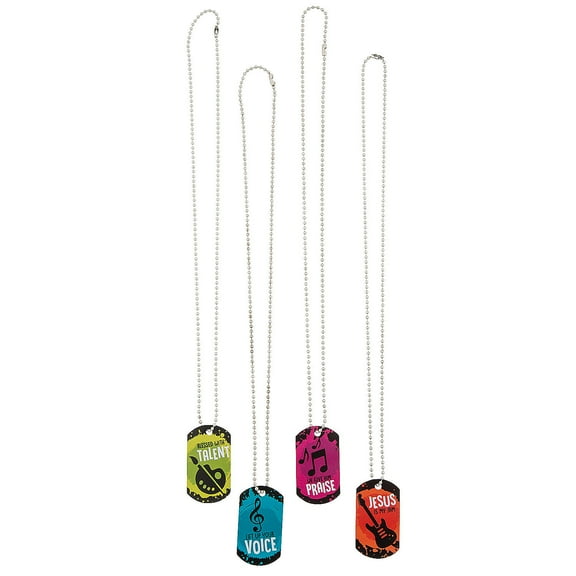 Studio VBS Dog Tag Necklaces - 12 Pieces