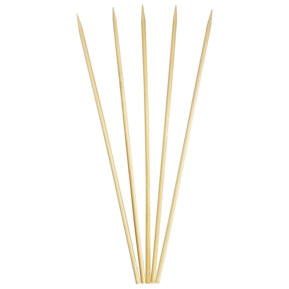 BNHHYYDS Bamboo Skewers 10 Inch - Heavy Duty BBQ Sticks for Kebabs, Grill, Corn on the Cob - 25 Bags of 100 (2500 Count) - Heat Sanitized