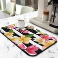 thumbnail image 2 of 2 Pack Washable Rubber Multicolored Flower Leaves Dish Drying Mats for Kitchen Counter Home Large Coffee Bar Pad Accessories and Decor for Utensils Stemware (2pcs 19.5''x12''), 2 of 5