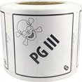 thumbnail image 1 of Hazard Class 6 D.O.T. PG III Labels | 4 x 4" Inch Square | 500 Pack, 1 of 1