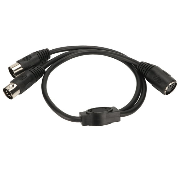 Cable Din hembra de 5 pines a 2 macho Din de 5 pines, 5 núcleos, adaptador divisor Y Flexible DIN de 5 pines, Cable de conexión de sonido para estudios