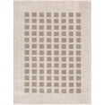 thumbnail image 2 of Hauteloom Baback Checkered Area Rug - Modern Geometric Square Tiles Carpet for Living Room, Kids Room, Nursery - Machine Washable - High Pile - Peach, Medium Gray - 6'7" x 9' (6x9 Area Rug), 2 of 9