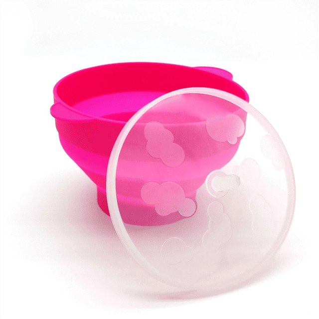 High Quality Microwave Popcorn Bowl Bucket Silicone DIY Popcorn Maker with Lid Chips Fruit Dish Kitchen Easy Tools B