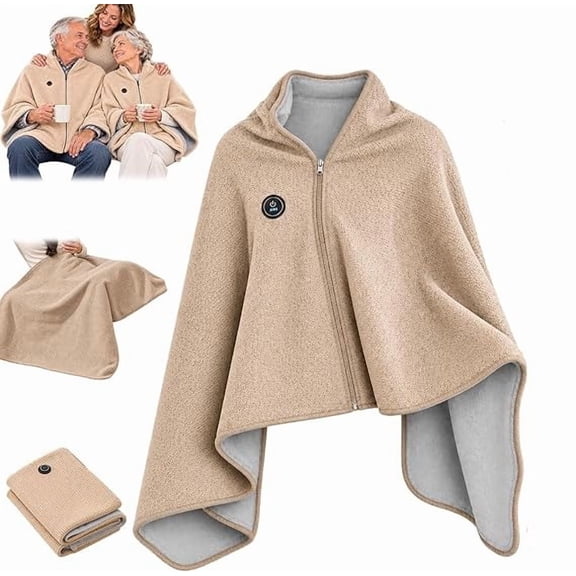 2027 New Heated Shawl Wraps for Women, USB Wearable Blanket | Portable USB Heated Blanket Shawl with 3 Heat Settings & Fast Heating, Home Outdoor Office Use
