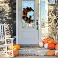 thumbnail image 5 of 1PC Halloween Moon Cat Wreath with Lights Flower Accent Door Wreath, Cat Lover Home Decor, Front Door/Halloween Party Decoration, 5 of 9