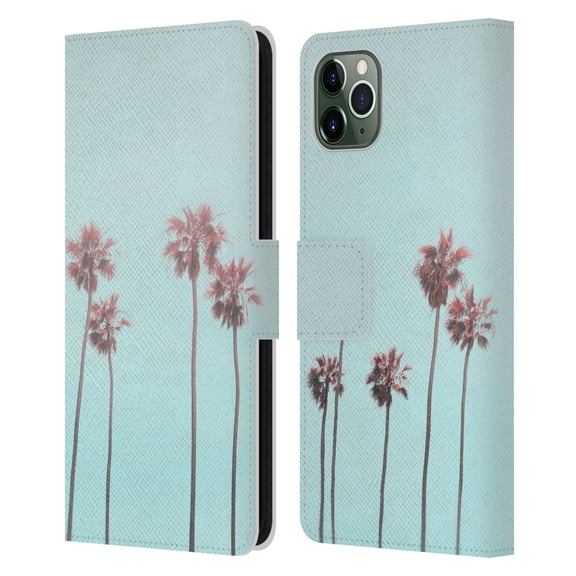 Head Case Designs Officially Licensed LebensArt Pastels Paradise Palm Leather Book Wallet Case Cover Compatible with Apple iPhone 11 Pro Max