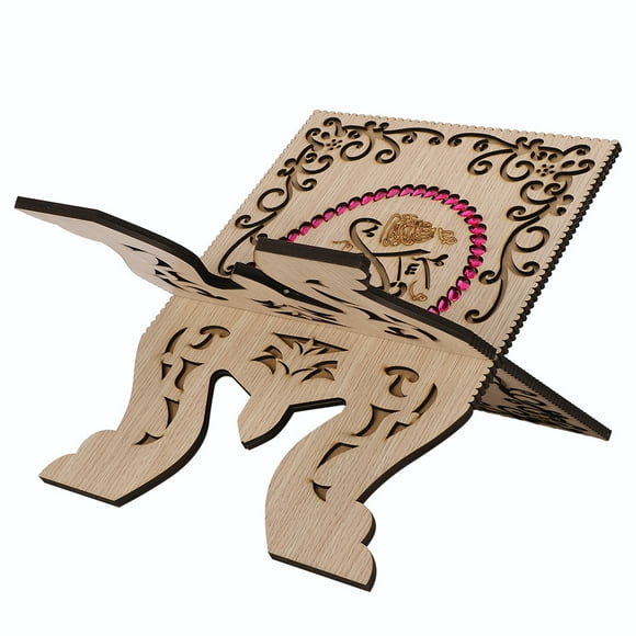 Vintage Koran Stand,Koran Stand Retro Carved Quran Stand Muslim Stand Built for Professionals