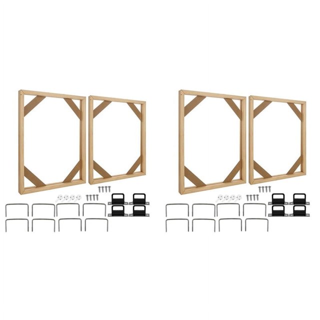 Juego de 4 marcos de lienzo de madera maciza para bricolaje, barras de bastidor de lienzo de 16 x 20 pulgadas de madera para pinturas al óleo, impresiones y carteles