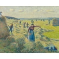 thumbnail image 2 of Pissarro, Camille 14x12 Gold Ornate Wood Framed with Double Matting Museum Art Print Titled - La Recolte des Foins, Eragny, 2 of 4