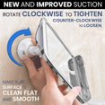 thumbnail image 3 of MIRRORVANA Fogless Shower Mirror for Shaving with Razor Holder and Dual Anti Fog Design - Upgraded 360&Acirc;&deg; Swivel Suction Cup with Bonus Hook for Hanging - Shatterproof 8&q, 3 of 5