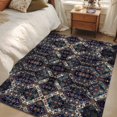 thumbnail image 4 of Modern Black, Area Rug 4x6 FT, Non Slip Kids Room Carpet, Abstract Rustic Chic Geometric Bohemia Washable Soft Floor Carpet Non-Shedding Throw Rug for Dorm Kitchen Study Room Home Office Bedside, 4 of 9