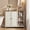 Rustic White and Honey Brown, variant on VASAGLE Bathroom Floor Cabinet, Freestanding Storage with 2 Doors, Cloud White