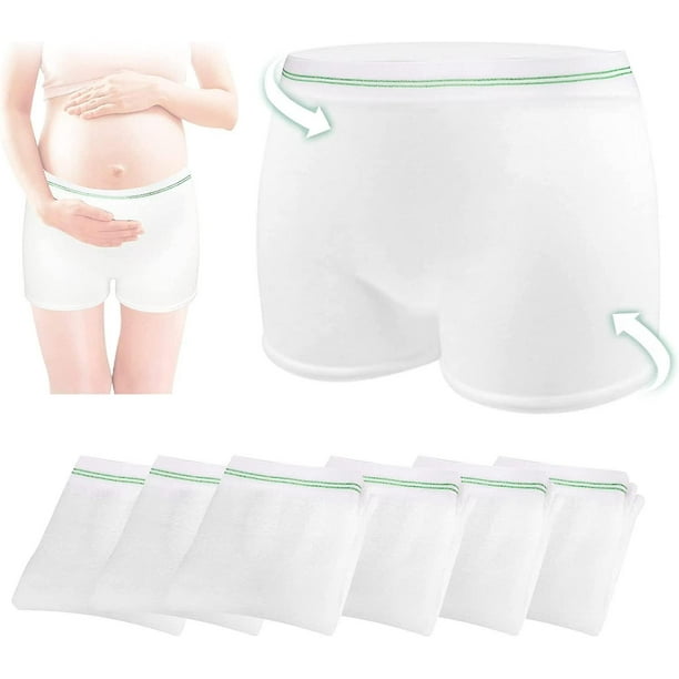 JUNFAN Washable Mesh Pants 4 Pack Disposable Postpartum Underwear Panties  for Women Hospital Provide Surgical Recovery,Incontinence, Maternity
