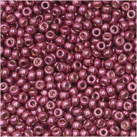 Miyuki Round Seed Beads, 11/0 Size, 8.5 Gram, #4219 Duracoat Galvanized Magenta