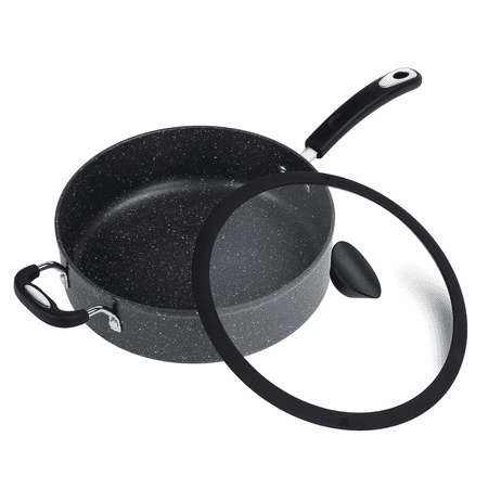 

The Stone Earth All-In-One Sauce Pan by Ozeri -- 100% APEO GenX PFBS PFOS PFOA NMP and NEP-Free German-Made Coating