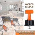 thumbnail image 5 of Sistema de nivelación de azulejos, kit de nivelación de azulejos con clip de 50 piezas, nivelador de azulejos con llave especial, ajustador de nivel de azulejos para construcción d, 5 of 5