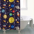 thumbnail image 4 of Astronaut Shower Curtain Space Theme Waterproof Bathroom Curtain Quick Dry Machine Washable with 12 Hooks 72x72 Inches, 4 of 5