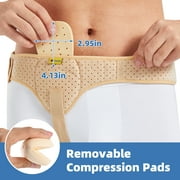 Tenbon Inguinal Hernia Belt Truss for Men and Women Left or Right Side Support with Compression Pads