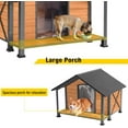 thumbnail image 3 of Aivituvin Insulated Dog House with Insulated Liner, Anti-Chewing Iron Frame 34.3" Large Outdoor Dog Kennel for Winter, Weatherproof, 3 of 9