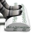 thumbnail image 3 of Eucalyptus Foot Rest, Horizontal Strips Ornamented in Leaves and Branches Garden Art, Non-Slip Backing Ergonomic Memory Foam Leg Support for Office, Pale Reseda Green and White, by Ambesonne, 3 of 5