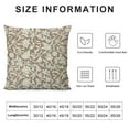 thumbnail image 5 of Nawypu  Floral Throw Pillow Cushion Cover, Floral Arrangement with Monochrome Design Natural Elements Abstract Pattern Leaves,  Double-Side Digital Print Decor, Tan Cream, 5 of 5