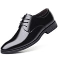thumbnail image 5 of Zapatos de cuero de primavera y otoño para hombres, zapatos casuales de negocios formales para jóvenes, zapatos de boda aumentados, zapatos de trabajo, zapatos de suela suave, 5 of 5