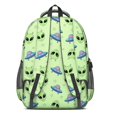 thumbnail image 3 of Alien UFO Pale Green Pattern Cute School Backpack Bag with Padded Back and Adjustable Shoulder Straps 16.9 X 12.6 X 5.9 Inches, 3 of 5