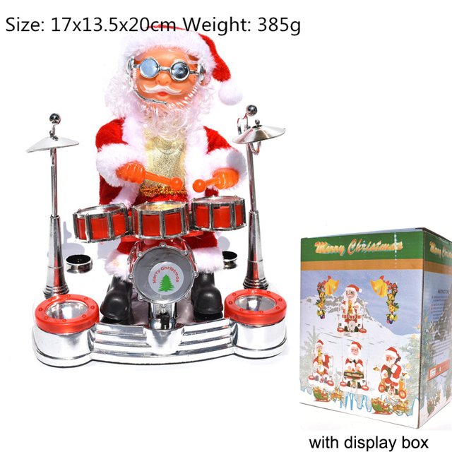 Muñeco de música eléctrico de Papá Noel con forma de libro electrónico, columpio luminoso, juguetes para niños, regalos de Año Nuevo, decoraciones navideñas para el hogar