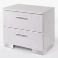 thumbnail image 4 of White and Chrome 2-Drawer Nightstand, 4 of 5