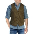 thumbnail image 2 of Gioberti Men's 5 Button Faux Suede Vest, 2 of 6