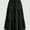 Black, variant on Women's High Elastic Waist Midi Skirt, Versatile for Spring and Fall, Front Knot Flowy Ruffle Botanical Print